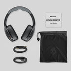 Skullcandy Crusher Evo Wireless Bluetooth Headphones with Multi-Sensory Bass, Noise Isolating Over-Ear Fit, Up to 40 Hours Battery, Microphone for iPhone Android - Bone