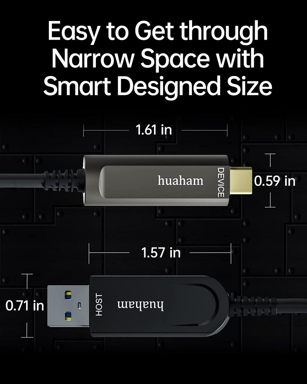 Fiber Optic USB A to USB C Cable 10m, 10Gbps High Speed Type C 3.1 Cable for Webcam,VR/AR,Camera,TV,Laptop etc