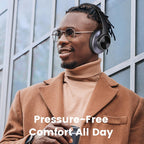 OneOdio A10 Hybrid Active Noise Cancelling Headphones [62 Hrs Playtime] Wireless Bluetooth Over Ear Headphones with Hi-Res Audio, Transparency Mode, Deep Bass, CVC 8.0, for Travel PC Home Office