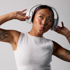 Skullcandy Crusher Evo Wireless Bluetooth Headphones with Multi-Sensory Bass, Noise Isolating Over-Ear Fit, Up to 40 Hours Battery, Microphone for iPhone Android - Bone